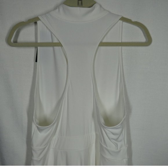 Halara White Sleeveless Half Zip 2 in 1 Golf Mini Dress With Shorts Size XL - Picture 11 of 13